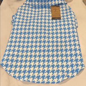 Blue and White Dog Shirt